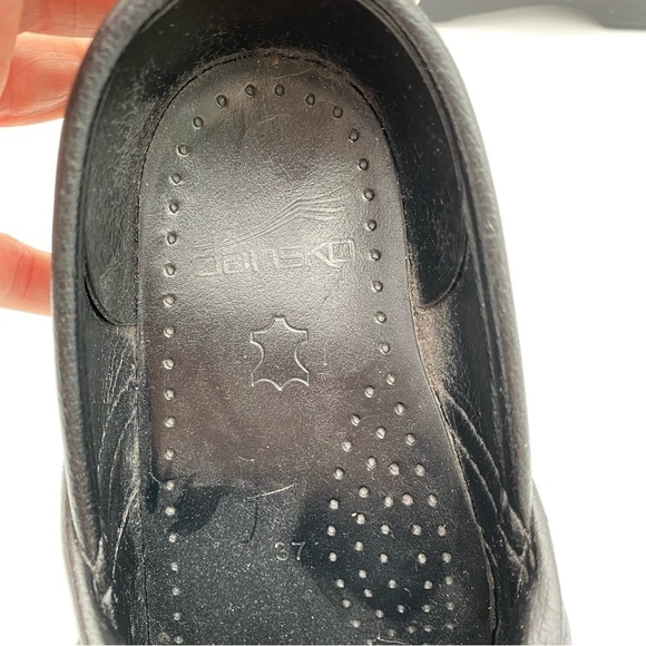 Dansko Leather Polka Dot Dewdrop Slip On Comfort Clogs Work Shoes Size 6.5-7 - Picture 2 of 9